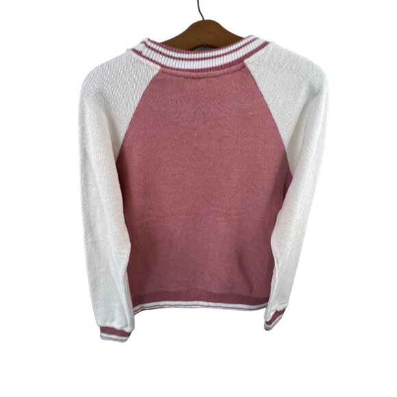 Good Land Sweatshirt Size Medium Colorblock Pullover Long Sleeve Knit Cozy - Picture 2 of 6